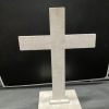 Graveyard Cross (Large on Stand 0.85m H x 0.6m W) White