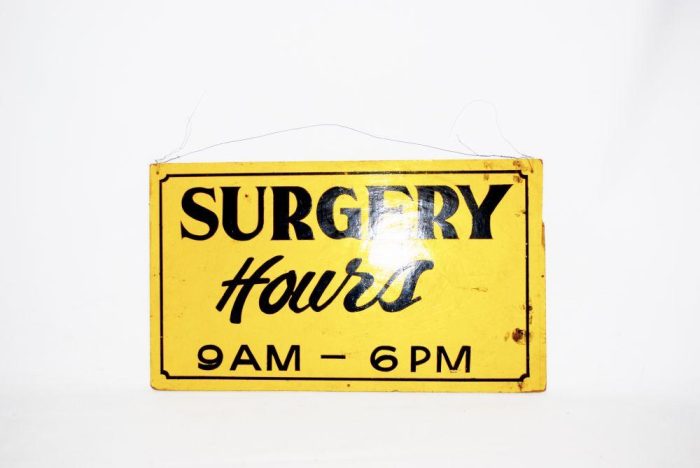 Surgery Sign