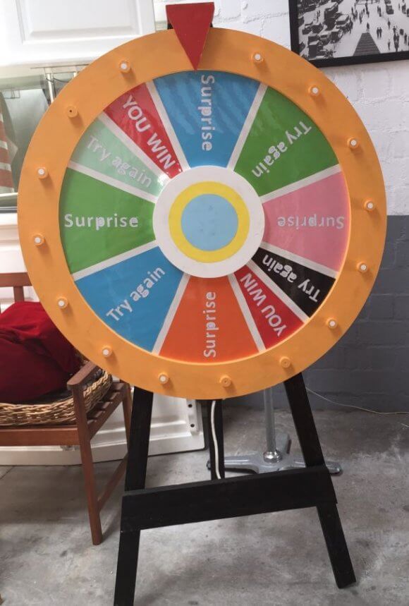 Spinning Wheel (1.7m (H) x 1m (W)) Theme Prop Hire